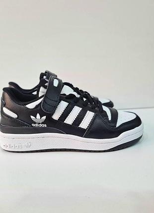 Жіночі кросівки adidas forum шкіра чорні адідас форум адіки кроси для жінок повсякденні модні 37