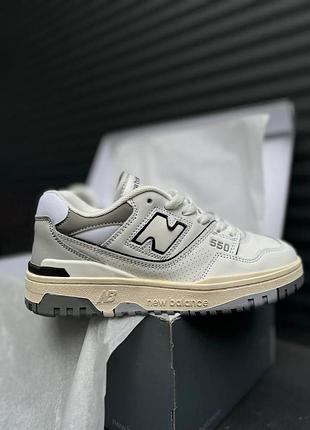Кроссовки new balance 550 белые для женщин стильные повседневные ньюбики
