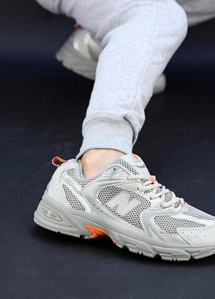 Мужские кроссовки new balance 530 для мужчин белые текстильные удобные повседневные ньюбики