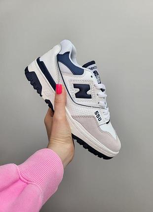 Жіночі кросівки new balance 550 білі для жінок повсякденні стильні ньюбики