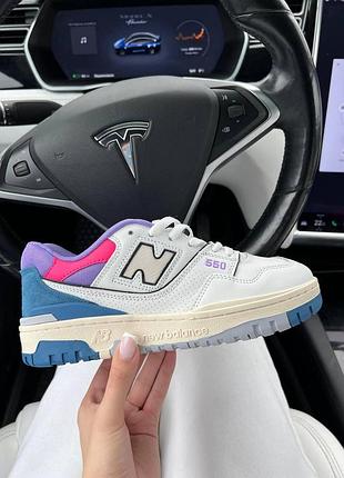 Кросівки new balance 550 білі для жінок стильні повсякденні ньюбики