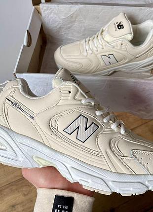 Кроссовки new balance 530 белые кожаные для женщин стильные с воздушной подошвой 37