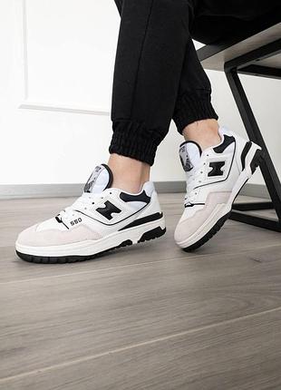 Кросівки new balance 550 білі стильні для жінок ньюбики повсякденні