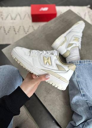 Жіночі кросівки new balance 550 білі для жінок стильні ньюбики шкіра повсякденні