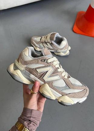 Кроссовки женские new balance 9060 beige, легкие и комфортные бежевые кроссы 41