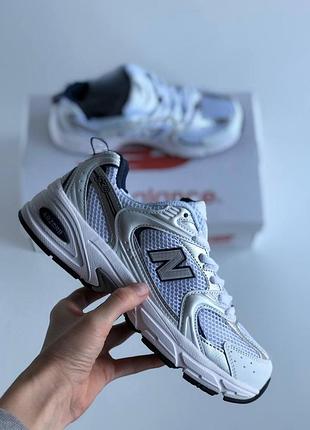 Жіночі кросівки new balance 530 білі з сіткою повсякденні для жінок стильні