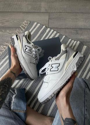 Кросівки new balance 550 для жінок білі стильні ньюбики повсякденні