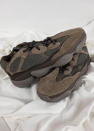 Женские кроссовки adidas yeezy 500 черные изики для женщин легкие замша/текстиль адидас 40