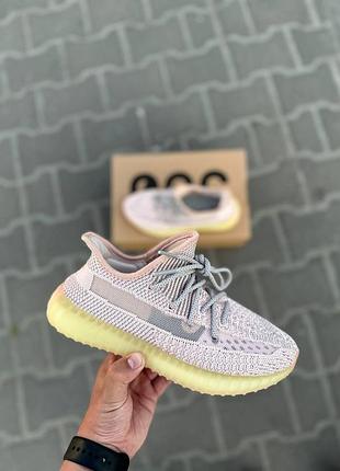 Кроссовки adidas yeezy boost 350 для женщин изики адидас бежевые тканевые 37