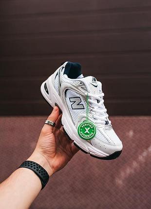 Кросівки new balance 530 білі шкіряні з сіткою для жінок повсякденні стильні
