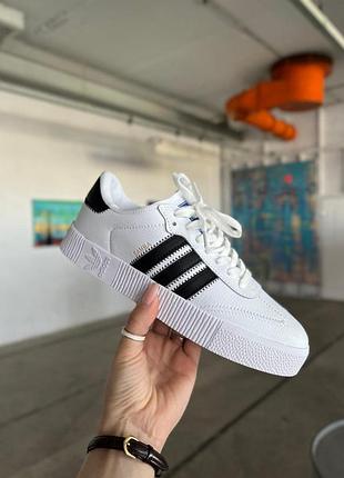 Білі жіночі кросівки adidas samba, якісні адіас самба для повсякденного носіння 39