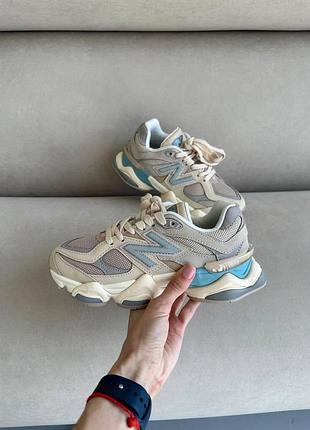 Жіночі кросівки new balance 9060 beige, модні бежеві кросівки нью баланс