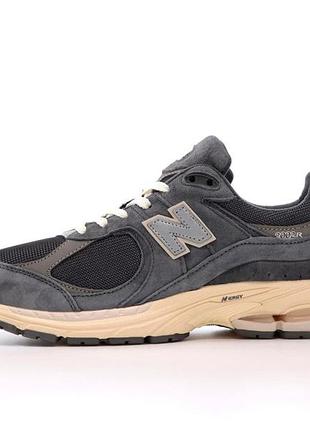 New balance 2002r мужские кроссовки с кожей/сеткой серые удобные легкие для мужчин ньюбики 44