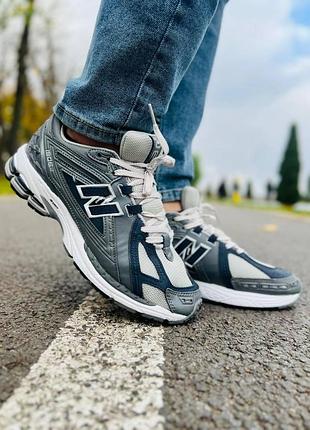 Кроссовки new balance 1906d серые для мужчин удобные легкие с кожей/сеткой ньюбики 41