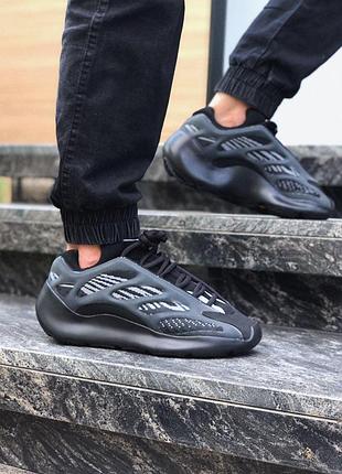 Кросівки adidas yeezy boost 700 v3 чорні адідас ізі 700, кроси ізики для жінок повсякденні трендові адідас тканинні легкі
