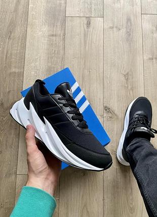 Мужские кроссовки adidas shark черные текстиль кроссы для мужчин адидас шарк удобные 44