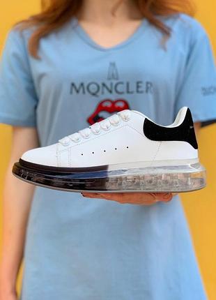 Жіночі кросівки alexander mcqueen білі для жінок макквини зручні брендові кроси александр макквін шкіра