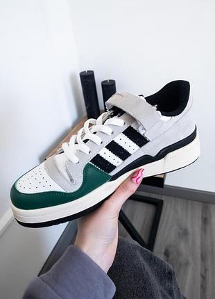 Жіночі шкіряні кросівки адідас форум адіки adidas forum 84 low