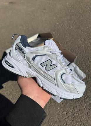 Кросівки new balance 530 білі з сіткою для жінок стильні ньюбики 530