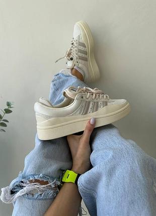 Женские кроссовки adidas campus x bad bunny для женщин замшевые адидас кампус бед бани стильные повседневные 39
