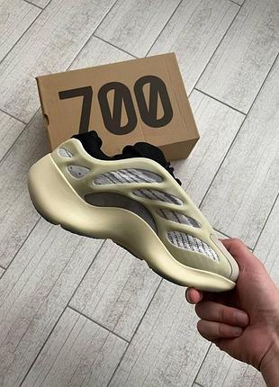 Кросівки adidas yeezy boost 700 v3 білі тканинні легкі адідас ізі 700, кроси ізики для жінок трендові повсякденні