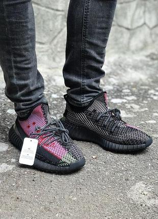 Кроси adidas yeezy boost 350 чорні для жінок ізіки легкі тканинні адідас