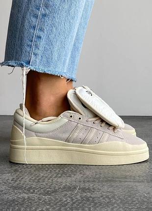 Жіночі кросівки adidas campus x bad bunny замшеві для жінок модні повсякденні адіас кампус бед бані 37