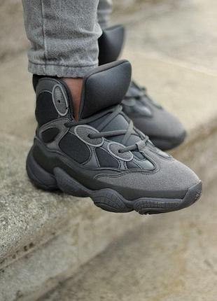 Жіночі кросівки adidas yeezy 500 білі ізіки для жінок легкі замша/текстиль адідас