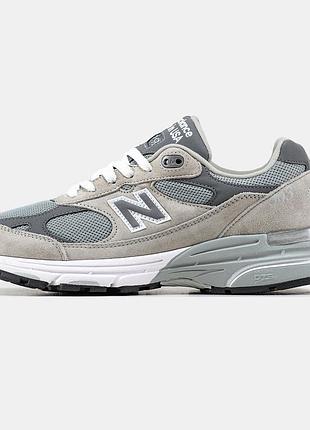 Кроссовки для мужчин new balance 993 с кожей/сеткой серые удобные легкие ньюбики