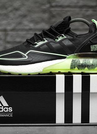 Мужские кроссовки adidas zx 2k адики удобные черные легкие кроссы для мужчин