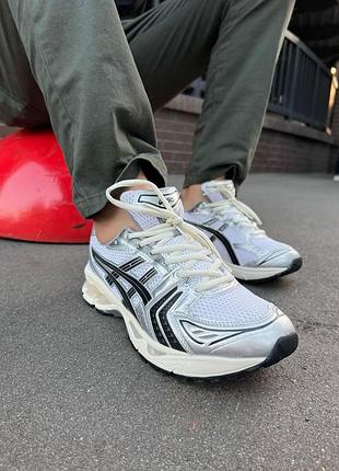 Мужские кроссовки asics gel-kayano 14 белые кроссы асикс для мужчин асиксы гель каяно 14 легкие удобные тексти 40