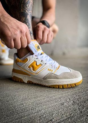 Женские кроссовки new balance 550 белые для женщин стильные ньюбики повседневные 41
