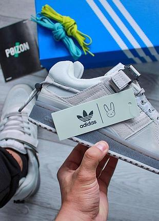 Мужские кроссовки adidas forum low x bad bunny для мужчин адидас форумы замша удобные стильные повседневные 44