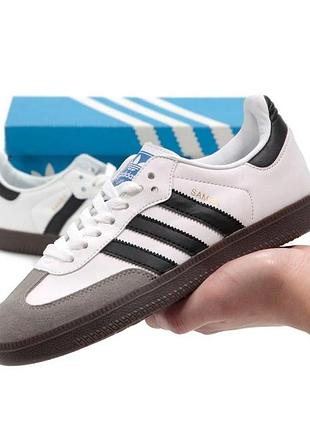 Adidas samba белые женские кроссовки адидас самба адики аккуратные кеды 40