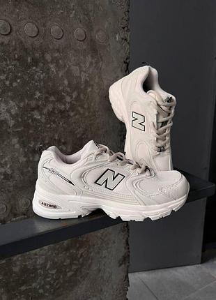 Кроссовки new balance 530 белые с сеткой для женщин с комфортной стелькой 38