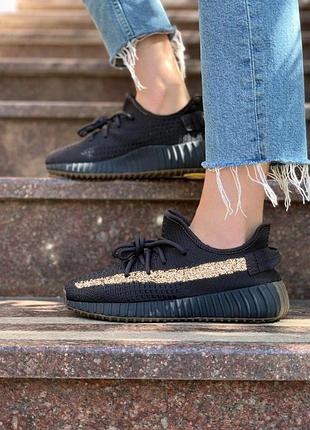 Женские кроссовки adidas yeezy boost черные для женщин легкие тканевые комфортные изики адидас 44