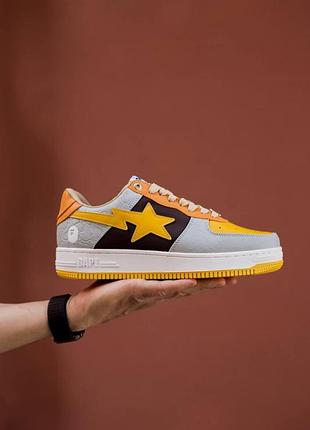 Чоловічі кросівки bape sta m2 yellow для чоловіків стильні кроси бейп 45