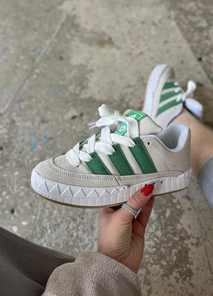 Жіночі кросівки adidas adimatic x human made адідас для жінок адіки шкіра білі зручні кроси повсякденні