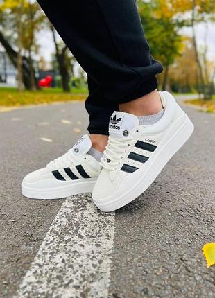 Жіночі кросівки adidas campus x bad bunny білі для жінок адідас кампус бід бані стильні 40