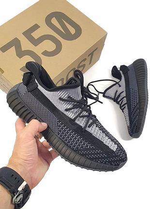 Чоловічі кросівки adidas yeezy boost 350 кроси адідас ізі адікі для чоловіків зручні легкі витки чорні 43