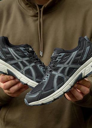 Кросівки asics gel venture 6 темні для жінок стильні якісні брендові асікс