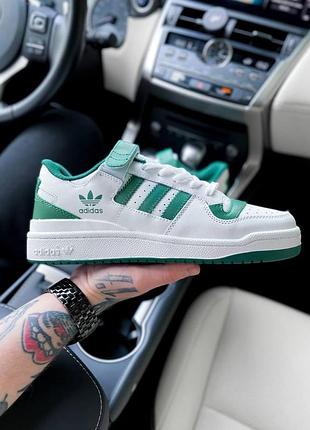 Мужские кеды adidas forum low кожа удобные белые адики 44