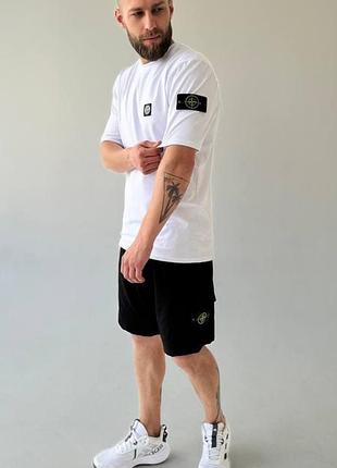 Чоловічий літній костюм stone island білий 54