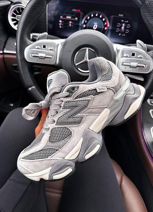 Сірі замшеві кроси для жінок new balance 9060 нью беланс жіночі