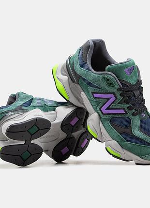 Жіночі зелені замшеві кроси new balance 9060 нью беланс для жінок