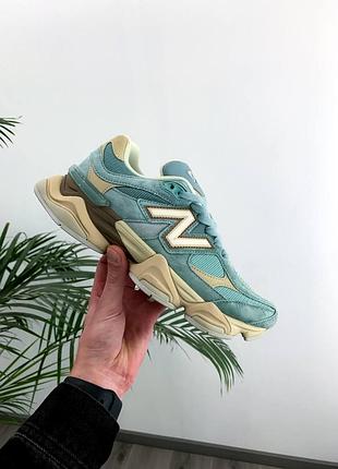 Нью беланс кроси 9060 жіночі замшеві голубі new balance для жінок
