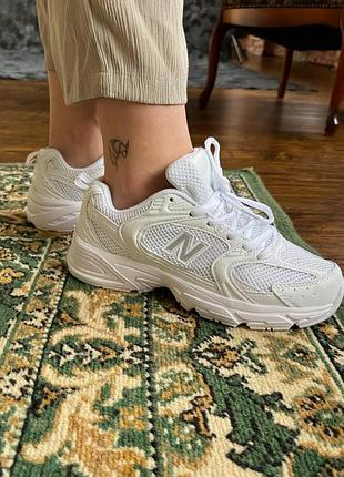 Кросівки new balance 530 білі для жінок стильні шкіряні з м'якою підошвою