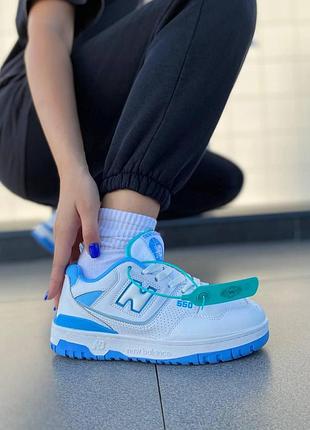 Жіночі кросівки new balance 550 білі стильні повсякденні для жінок ньюбики