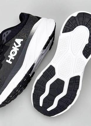 Жіночі бігові кросівки hoka challenger art 7 чорно білі текстильні на кожен день міські хока челенджер повсякденні на літо весну