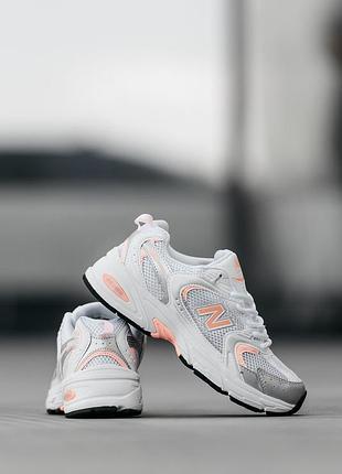 Жіночі кросівки new balance 530 білі з сіткою для жінок стильні ньюбики